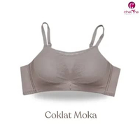 Chelyne BH Kemben Harian B3286 Tanpa Kawat Penyangga - Seamless Lycra Super Soft. Size 38/85 Coklat