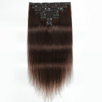 Real Hair Wig Female Straight Clip In Hair Wig Lace Clip Hair 8-Piece Set Straight Hair