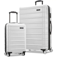 Samsonite Omni 2 Hardside Expandable Luggage with Spinner Wheels, Birch White, 2-Piece Set (20/28)