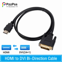 4K HDMI-compatible to DVI Adapter Cable 1080P Bi-direction 24+1 DVI DVI-D To HDMI-compatible Converter For HDTV XBOX DVD TV Box