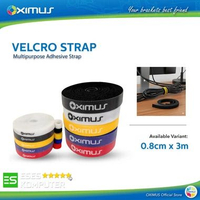 Oximus Velcro Cable Tie 0.8cm x 3m | Strap Cable Desk Peralatan Management Organizer Pengikat Kabel 