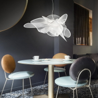 【優選百貨】意大利設計師創意花瓣餐廳吊燈現代簡約女孩兒童房間燈北歐臥室燈