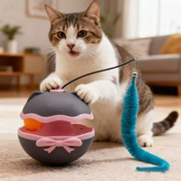 市場新品寵物電動玩具不倒翁貓咪用品貓玩具自嗨解悶貓轉盤逗貓球