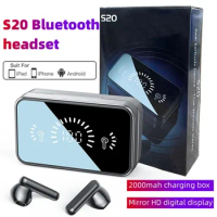 NEW S20 Tws Bluetooth Wireless headset Hi-Fi Stereo Sports Gaming Waterproof Headphone Hearing Hands-free Bluetooth headset fone
