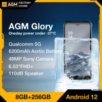 AGM Glory 5G Rugged Phone 8+256G Android 11 NFC 6200mAh Arctic Battery 6.53" Celular Phones