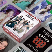 30-55 thẻ lomo hình BABYMONSTER phủ bóng Hot Sauce - Thẻ photocard holo Hello Monsters DRIP Hologram