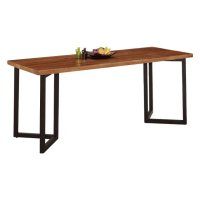 【BODEN】莫尼6尺工業風實木餐桌/工作桌/長桌/會議桌/休閒桌