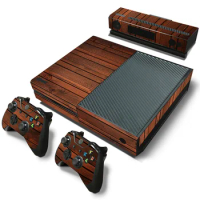 Xbox one Console Skin Decal Sticker + 2 Xbox One Controller Skins &amp; Kinect wood deisgns