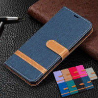 Spell Color Denim Leather Case For Samsung Galaxy A11 A21 A21S A31 A41 A51 A71 A10 A20 A30 Flip Wallet Magnetic Card Phone Cover