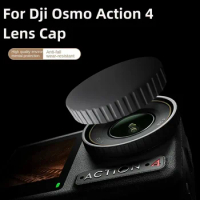 1 Pc Black Color Lens Cap for Dji Osmo Action 4 TPU Material Action Camera Lens Cover for Dji Osmo Action 4 Camear Accessories