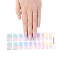 Semi-Cured Gel Nail Strips Patch Sliders Adhesive Waterproof Long Lasting Full Cover Women DIY Gel Nails Stickers UV Lamp Need