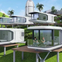 Prefab House space capsule bed hotel cabin prefab modular house camping capsule container home folding tiny Capsule House