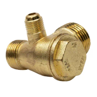 3-Port Zinc Alloy Male Thread Check Valve Connector For Air Compressor 20*16*10 Without Oil Engine Small Pump Household Parts