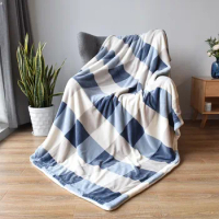Soft Plaid Blanket Warm Cashmere Double Blanket for Chirldren Euro Winter Sherpa Thick Fleece Throw Plaid on The Sofa