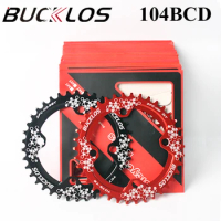 BUCKLOS 104 BCD Chainring Round Oval 32T 34T 36T 38T 40T 42T MTB Chain Ring Narrow Wide Chainwheel Bike Accessories