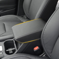 Car Armrest Box Leather Cover Protect Mat Auto Interior Accessories For Subaru Forester SJ SK 2013-21 XV Crosstrek GT 2018-20