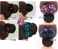 來福，K1355髮網髮飾包頭頭花頭飾蝴蝶結髮夾髮網職業髮夾，售價150元