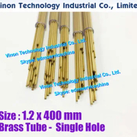 (100PCS/LOT) 1.2x400MM EDM Brass Tube Single Hole, Brass EDM Tubing Electrode Tube Single Channel, Diameter 1.2mm, 400mm Long