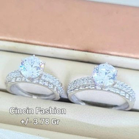 Cincin Solitaire Roxe Putih 750 kadar 17k sz18-3,85gr