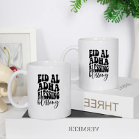 Eid Al Adha Blessing Custom Printed Pattern Ceramic Mug Milk Coffee Juice Ceramic Cup Suitable For Eid Al Adha Gifts