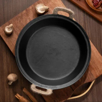 Coated Cast Iron Wok, Non-stick Frying Pan, Pancake Pan, Cast Iron Grill And Roasting Pan, Suitable For Indoor