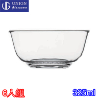 【泰國UNION】玻璃透明沙拉碗325ccc(-6入組)