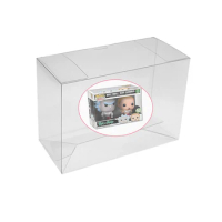 Ruitroliker Protector Case for Funko POP 2-Pack Clear Plastic Protector Sleeve display Box for Funko POP 2-Pack Figures (5PCS)
