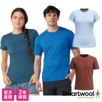 【SmartWool官方直營】男 女 All-season 美麗諾 羊毛 短袖 上衣(美麗諾羊毛衣 排汗衣 底層衣)