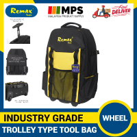 Remax Beg Alat Jenis Troli Trolley Type Tools Bag Heavy Duty Tool Backpack Tools Organizer Bag for W