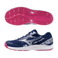 【MIZUNO 美津濃】羽球鞋 男鞋 運動鞋 寬楦 SKY BLASTER 灰藍 71GA253302