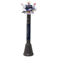 大賀屋 日貨  機動戰士 鋼彈 筆 黑 原子筆 玩偶筆 裝飾筆 可動筆 圓珠筆 黑筆 機器人正版 J00014913