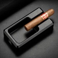Alloys Cigar Ashtray Ash Tray Cigar Holder Cigarette Cigar Ashtray Single Cigar Holder Cigar Ash Slot Tobacco Cigarette Ashtray