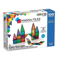 Magna-Tiles 彩色透光磁力積木100片|磁性積木