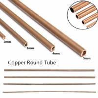 Copper Round Tube OD 2~20mm ID 1~18mm Length 100mm~500mm Hollow Straight Pipe Tubing for DIY Crafts Industrial