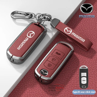 [พวงกุญแจโลหะ] ปลอกกุญแจรถทำจากโลหะผสมสังกะสี สำหรับ Mazda BT-50 CX-5 CX-3 CX-30 CX-8 Mazda 2/Mazda 
