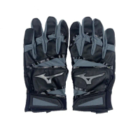 【MIZUNO 美津濃】羊皮打擊手套一雙入 灰X黑(1ETEA31807)