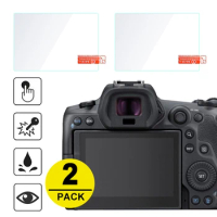2x Tempered Glass Screen Protector for Canon EOS R100 R3 R5 R50 R5C R6 R6II R7 R8 R10 M50 Mark II Mirrorless Digital Camera
