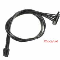 5PCS 40CM Cable 6Pin to SATA Interface SSD Power Supply For Dell Vostro 3070 3670 967 3977 3980 Power Supply Expansion Cable