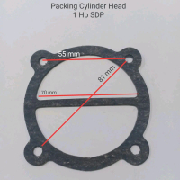 Gasket Silinder Head 1 HP Kompresor - Packing