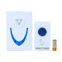 32 Tune Songs Ring Remote Control Home Security 100M Door Bell Doors Wireless Doorbell LED 2 Button 1 Receiver