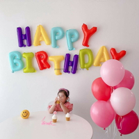 生日氣球 慶生派對氣球 充氣氣球  佈置 週歲 馬卡龍生日氣球