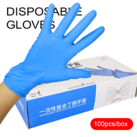 100pcs Disposable Nitrile Gloves Latex High Elasticity PMU Tattoo Work Housework Kitchen Clean S/M/L Tattoo Accessories Glove