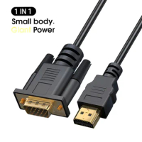 1080P HDMI TO VGA Conversion Data Cable For Laptop UHD External Video Projector 2m HDMI TO VGA