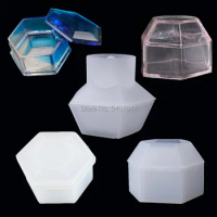 Pentagon or hexagon or Octagon Shaped Cut Jewelry Gift Box Storage Box Mold UV Resin Jewelry Molds Jewelry Tools