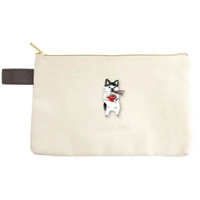 A款【日本進口正版】Pokefasu x Plust 貓咪 扁型 筆袋 鉛筆盒 收納袋 - 174695