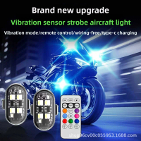Lampu Pesawat LED Sepeda Motor Daya Tahan Baterai Panjang Kecerahan Tinggi Kontrol Jarak Jauh RF Lam