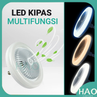 [HAO] Lampu Gantung + Kipas 2 in 1 Multifungsi/Lampu Kipas + Remote/ LED Fan Fitting E27