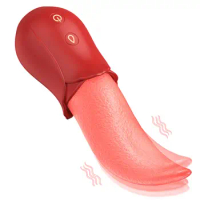 Clitoral Stimulator Tongue Vibrator Rose-Microphone Clitoral Vibrator, Female Tongue Toy, 10 Modes Clitoral Licking Vibrator, P