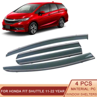 For Honda Fit Shuttle 2011-2022 Year Car Window Sun Rain Shade Visors Shield Shelter Protector Cover Trim Sticker Accessories
