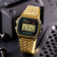 卡西歐小金表復古小方塊手表男多功能小銀塊電子表A159/A158/F91【北歐居家生活】